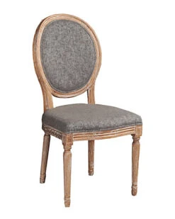 Avalon Charcoal Oval Back Chair Home