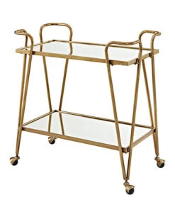 Gold Mid-Century Bar Cart Home