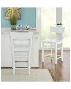 Chandler White Counter Stools Set Of 2 Home -Linon 3050022822 RLLD 5