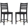 Lynn Black Counter Stools Set Of 2 Home -Linon 3050022833 RLLD 1