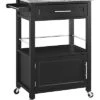 Mitchell Black Kitchen Cart Home -Linon 3050090400 RLLD 1