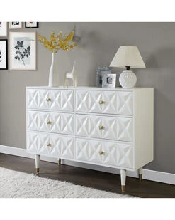 Geo Texture Six Drawer Dresser Home