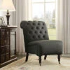 Kyra Charcoal Roll Back Chair Home -Linon 3050124344 RLLD 1