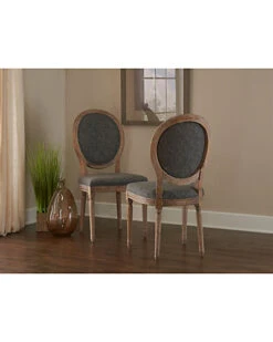 Berty Charcoal Oval Back Chair Home