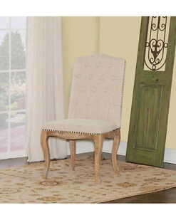 Berty Linen Square Back Chair Home