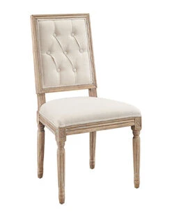 Set Of 2 Liberty Linen Square Back Dining Chairs Home