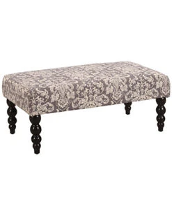 Mia Gray Damask Bench Home