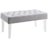 Nell Platinum Acrylic Leg Bench Home -Linon 3050124392 RLLD 1