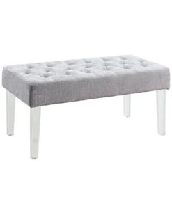 Nell Platinum Acrylic Leg Bench Home