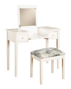 White Butterfly Vanity And Stool Home