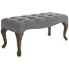 Cabriolet Washed Gray Linen Bench Home -Linon 3050226792 RLLD 1