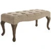 Cabriolet Washed Natural Linen Bench Home -Linon 3050226793 RLLD 1