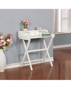 Coy White Folding Desk Home -Linon 3050285535 RLLD 4
