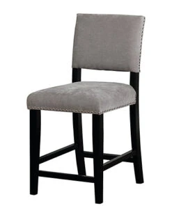 Corey Dark Gray Washed Velvet Counter Stool Home