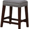Walt Gray Counter Stool Home -Linon 3050297332 RLLD 1