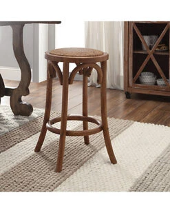 Rae Walnut Backless Bar Stool Home 7 Rae Walnut Backless Bar Stool Home -Linon 3050297343 RLLD 2