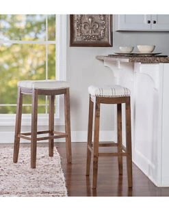 Claridge Natural Bar Stool Home -Linon 3050297350 RLLD 2