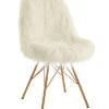 Eliza Faux Fur Chair With Gold Metal Base Home -Linon 3050386119 RLLD 1