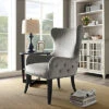 Salem Dark Gray Round Back Chair Home -Linon 3050408886 RLLD 1