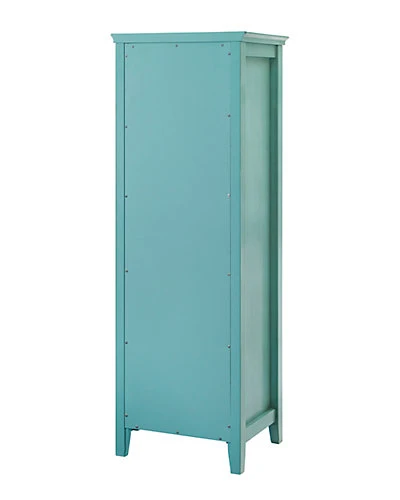 Argo Antique Turquoise Glass Door Cabinet Home 5 Argo Antique Turquoise Glass Door Cabinet Home - Image 3