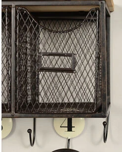 4-Slot Basket Wall Organizer Home -Linon 3050512938 RLLD 5