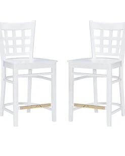 La White Counter Stools Set Of 2 Home