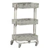 Cream Metal Three Tier Cart Home -Linon 3050579580 RLLD 1