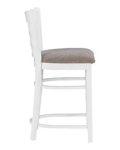 La White Upholstered Counter Stools Set Of 2 Home -Linon 3050590824 RLLD 3