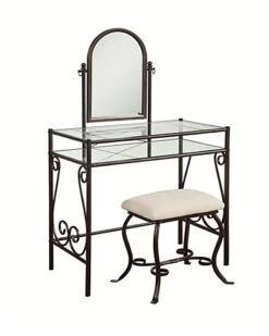 Clarisse Metal Vanity Set Home