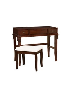 Angela Walnut Vanity Set Home