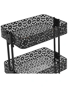 Black Metal Three Tier Cart Home -Linon 3050634748 RLLD 4