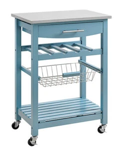 Clarke Blue Kitchen Cart Home