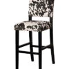 Clayton Black Cow Print Bar Stool Home -Linon 3050634766 RLLD 1