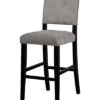 Clayton Dark Gray Washed Velvet Bar Stool Home -Linon 3050634768 RLLD 1