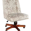 Dobby Linen Cow Print Office Chair Home