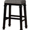 Kyley Black And White Tweed Backless Bar Stool Home -Linon 3050634804 RLLD 1