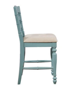 Melva Antique Blue Counter Stool Home -Linon 3050634819 RLLD 3