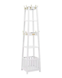 Paige White Pyramid Hall Tree Home