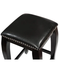 Scottish Black Square Top Bar Stool Home -Linon 3050634849 RLLD 3