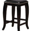 Scottish Black Square Top Counter Stool Home -Linon 3050634850 RLLD 1