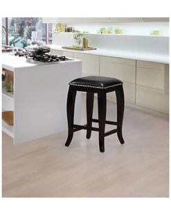 Scottish Black Square Top Counter Stool Home -Linon 3050634850 RLLD 3