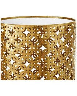 Set Of 2 Round Gold Nested Tables With Mirror Tops Home -Linon 3050634851 RLLD 4