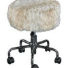 Tillie Snow Leopard Stool Home -Linon 3050634865 RLLD 1