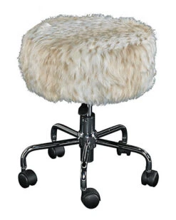 Tillie Snow Leopard Stool Home