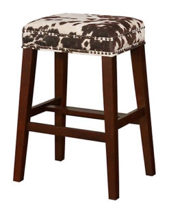 Walt Brown Cow Print Bar Stool Home