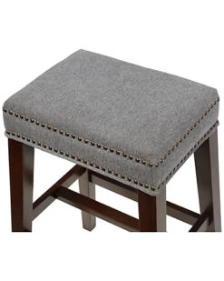 Walt Gray Bar Stool Home -Linon 3050634884 RLLD 3