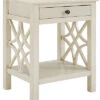 Whitley Antique White End Table Home -Linon 3050634889 RLLD 1