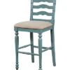 Melva Antique Blue Bar Stool Home 2 Melva Antique Blue Bar Stool Home -Linon 3050689520 RLLD 1