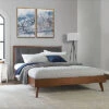 Upholstered Platform Mid Century Bed Home -Linon 3050713940 RLLD 1