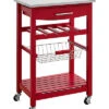 Clarke Red Kitchen Cart Home